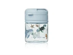 Liewood Pavia sugerørskop lys blå med havdyr tritan 280ml